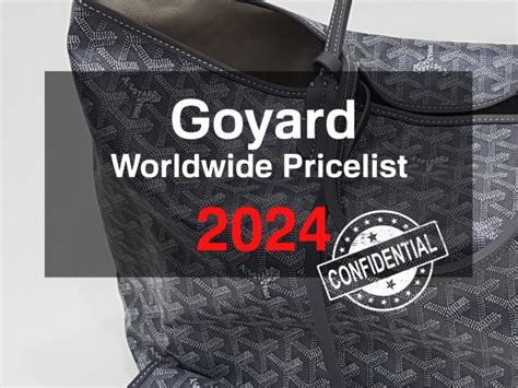 goyard bottle|goyard price list paris.